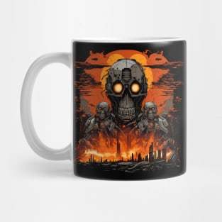 Artificial Intelligence AI Singularity Cyborg Robot Mug